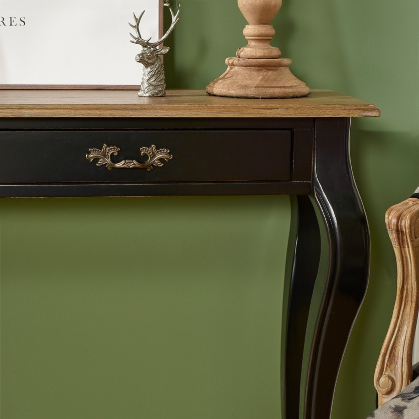 Console LOUIS - Stile romantico, piano in rovere, 3 cassetti