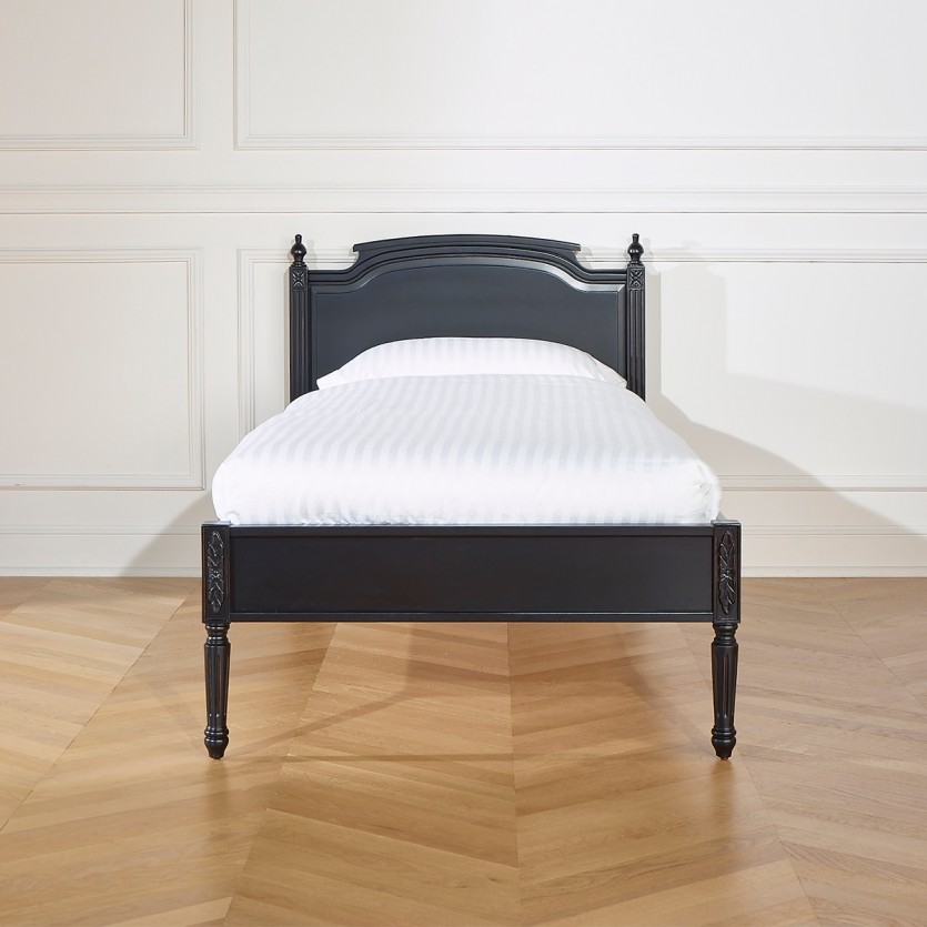 Einzelbett HANNAH - Shabby Chic Stil aus lackiertem Holz, 1 Platz, 90 x 190