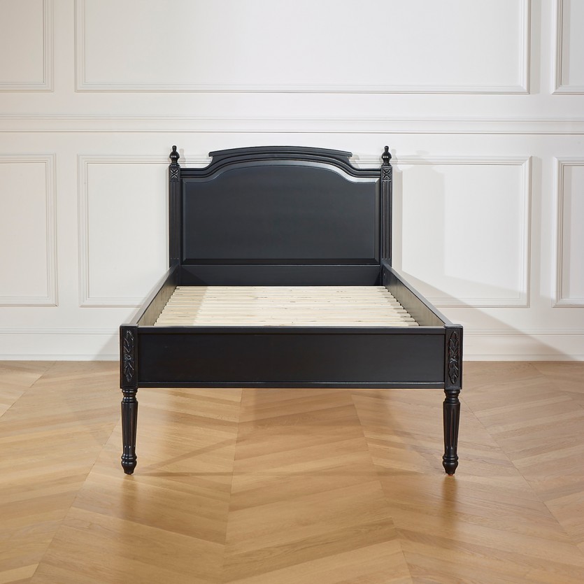 Einzelbett HANNAH - Shabby Chic Stil aus lackiertem Holz, 1 Platz, 90 x 190