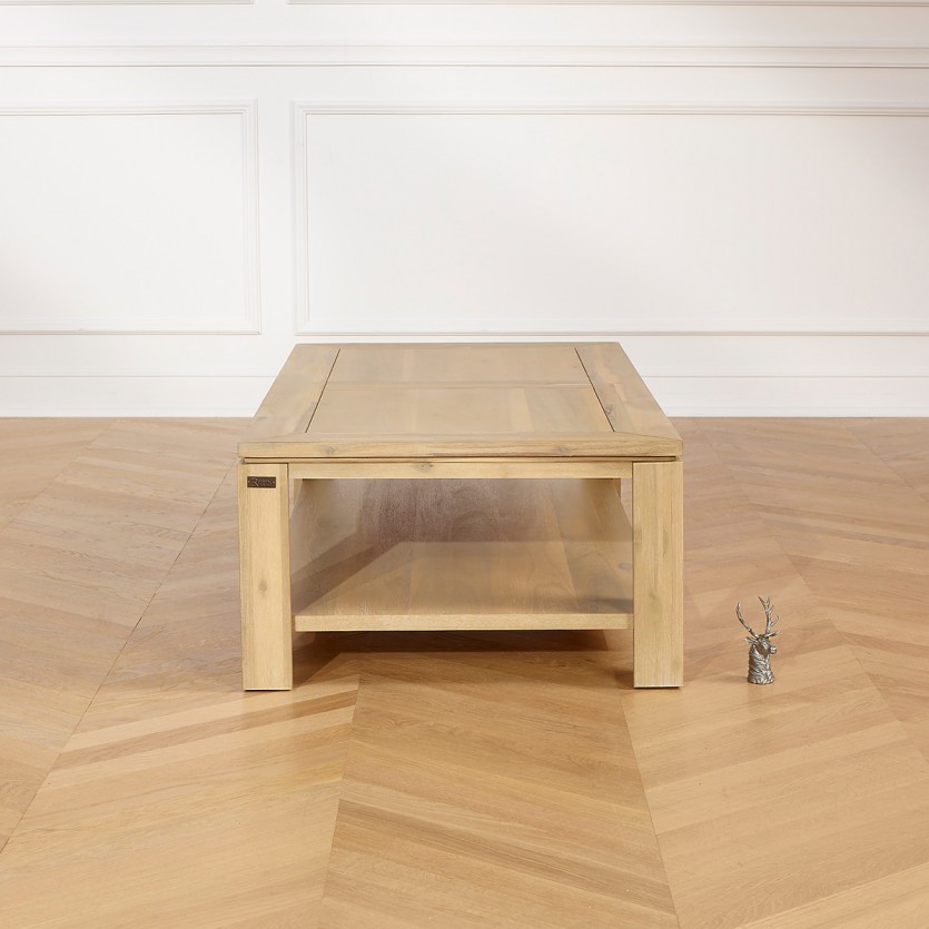 ENZO - Moderne salontafel van hout, lage plank