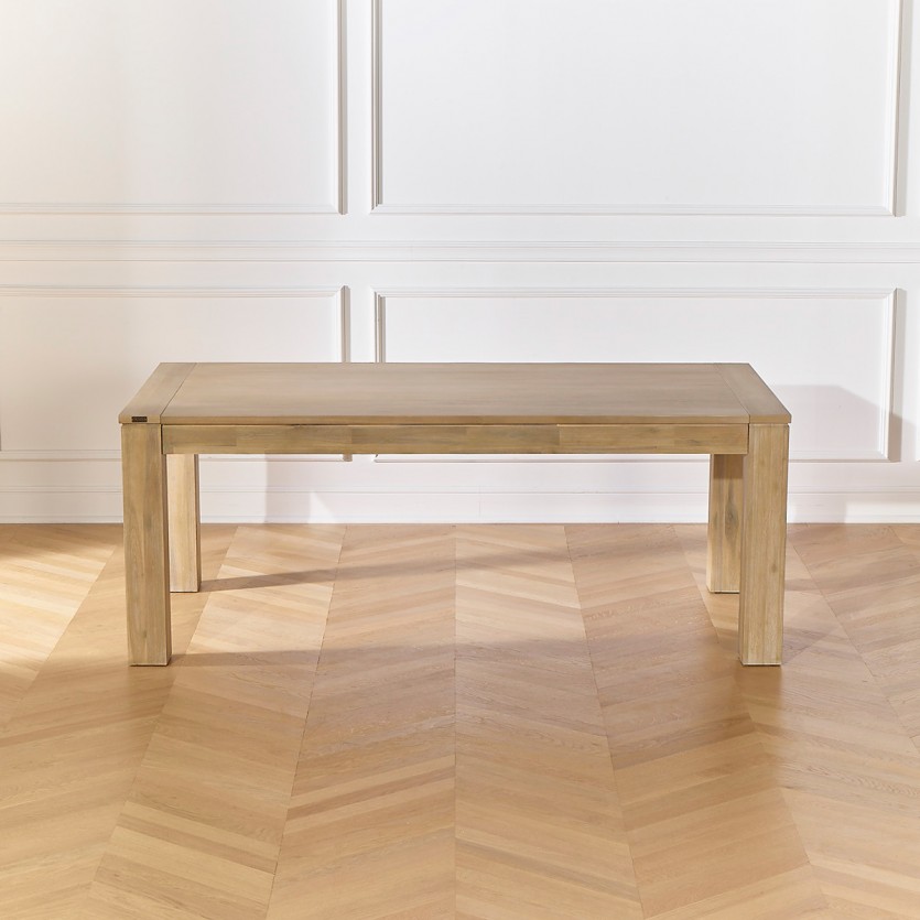 Table à manger extensible ENZO - Style contemporain, allonge papillon, 8/10 couverts
