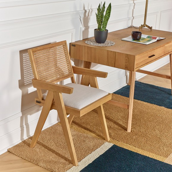 CAPORAL Sessel - Moderner Stil aus Massivholz und feuerfestem Stoff, 1 Platz