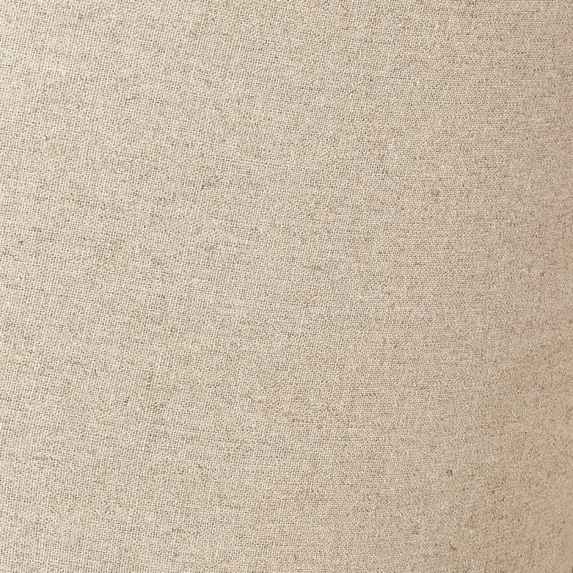 Fauteuil tonneau CAROLE - Style Art Déco en chêne et lin coton, 1 place