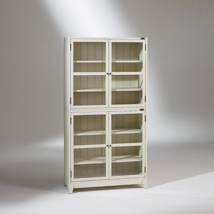 HELIO – Mueble modular blanco de madera maciza, 2 puertas, madera certificada FSC®