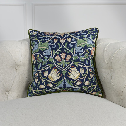 CLOCHETTE – Almofada quadrada estilo romântico em veludo de algodão com estampas florais, 43 x 43 cm