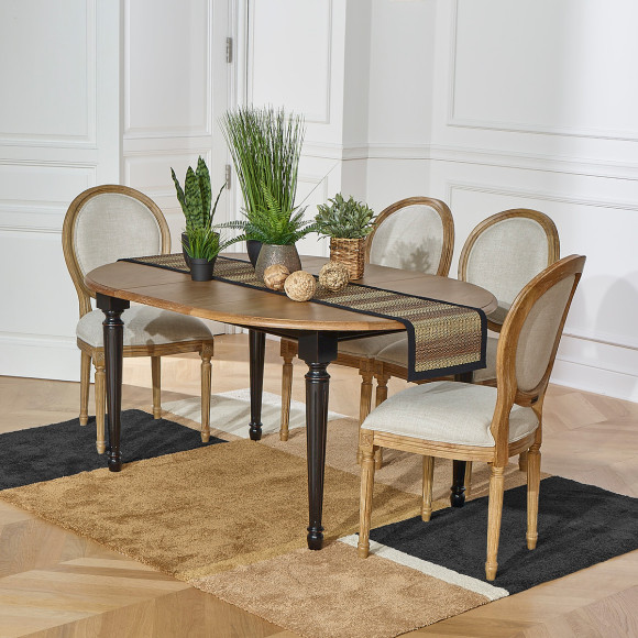 ARLINGTON - Ausziehbarer romantischer Tisch, Eichenplatte, für 4/6 Personen, FSC®