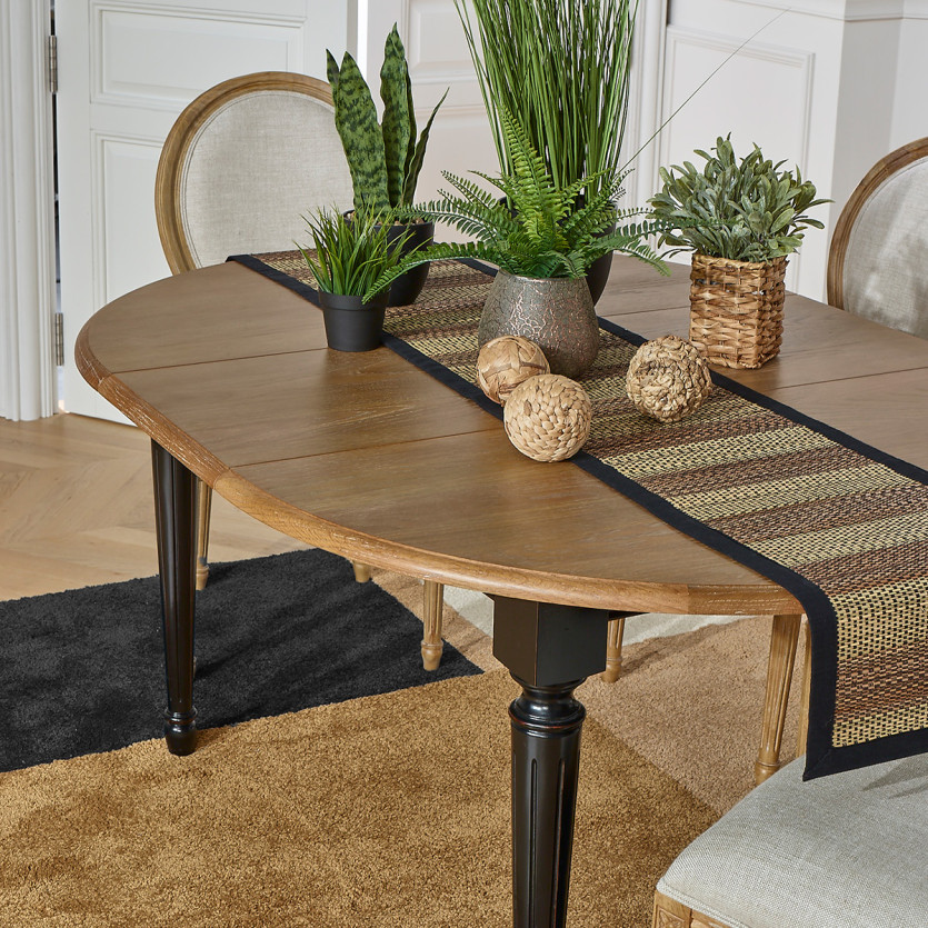 ARLINGTON - Mesa extensible de estilo romántico, tablero de roble, 4/6 cubiertos, FSC®