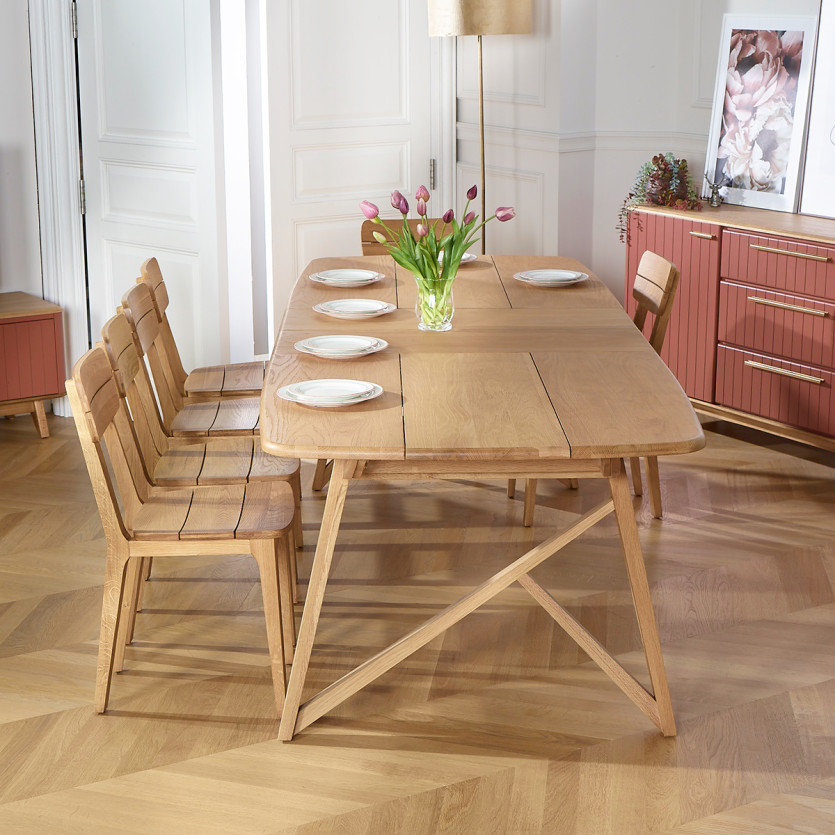 LUCIENNE - Modern style solid wood chairs, set of 2