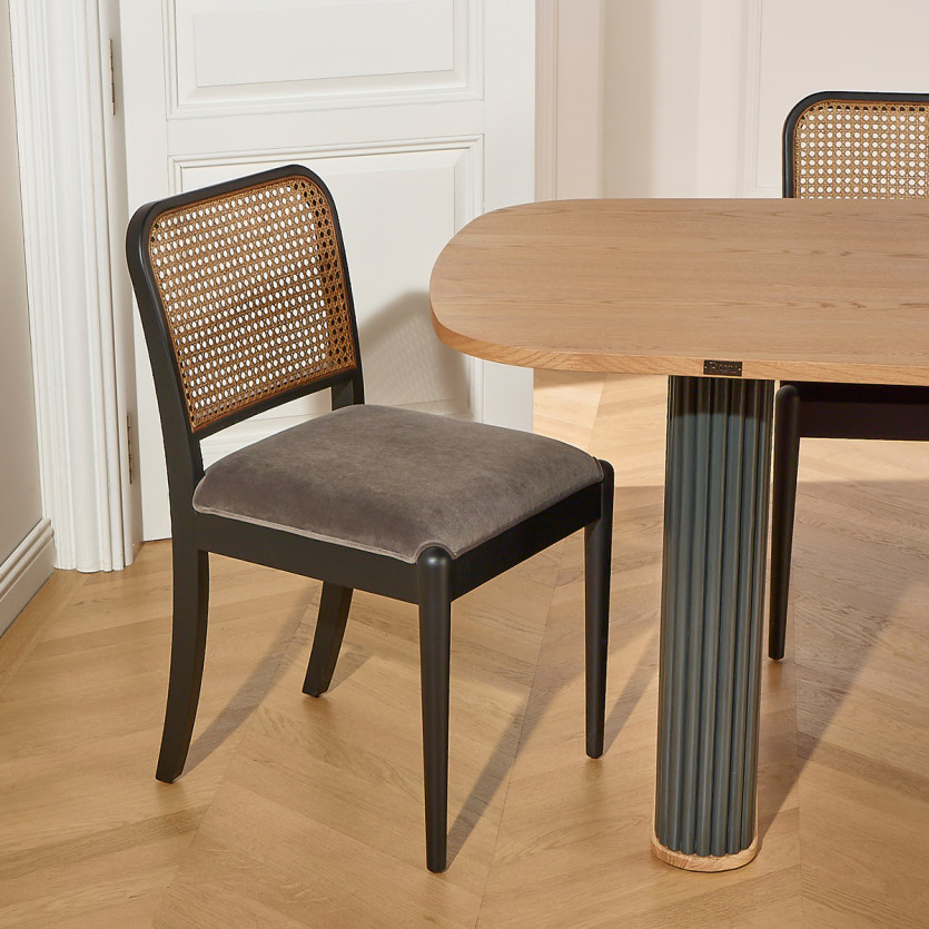 Table à manger JOËL - Style contemporain, plateau en chêne, 10 couverts, bois certifié FSC®