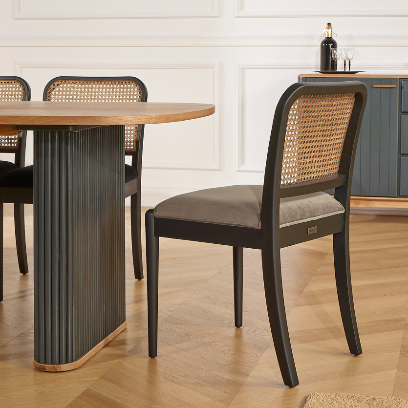 Table à manger JOËL - Style contemporain, plateau en chêne, 10 couverts, bois certifié FSC®