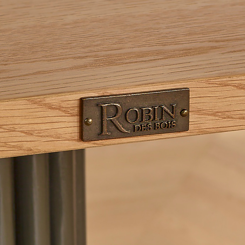 Table à manger JOËL - Style contemporain, plateau en chêne, 10 couverts, bois certifié FSC®