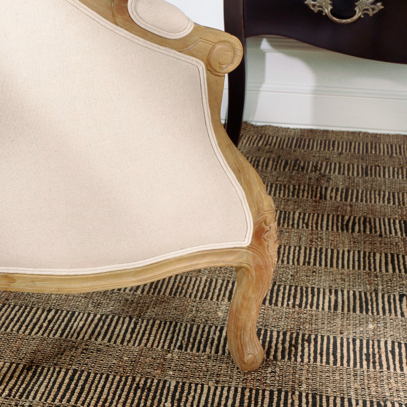 ALEXANDRE Bergère Armchair - Classic style in solid wood and linen, 1 seat, FSC® certified wood
