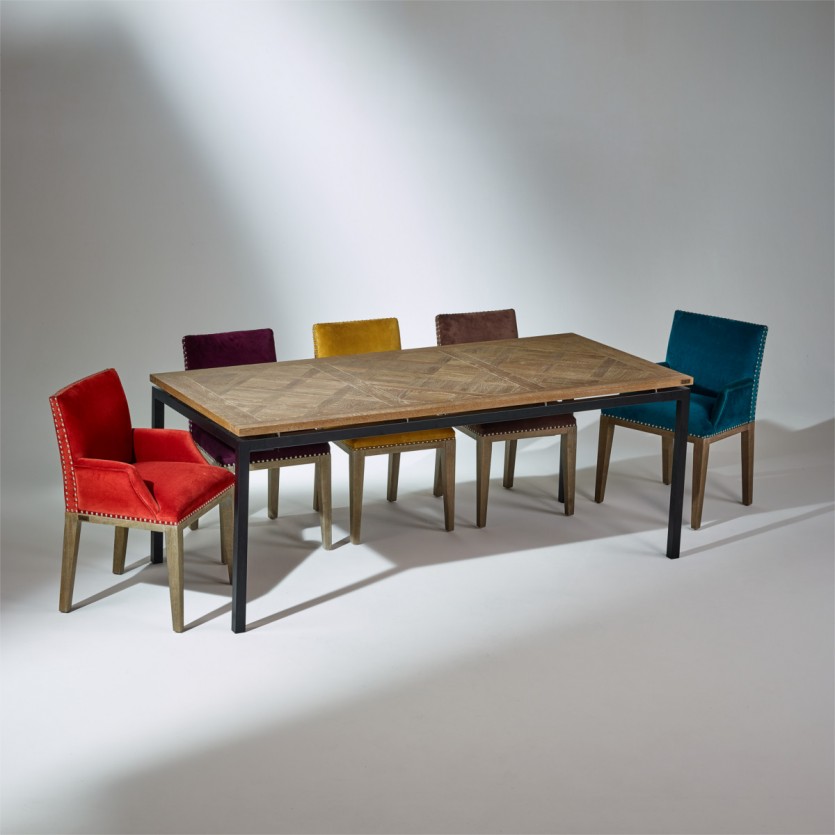 Fauteuil de table Kenza Velours