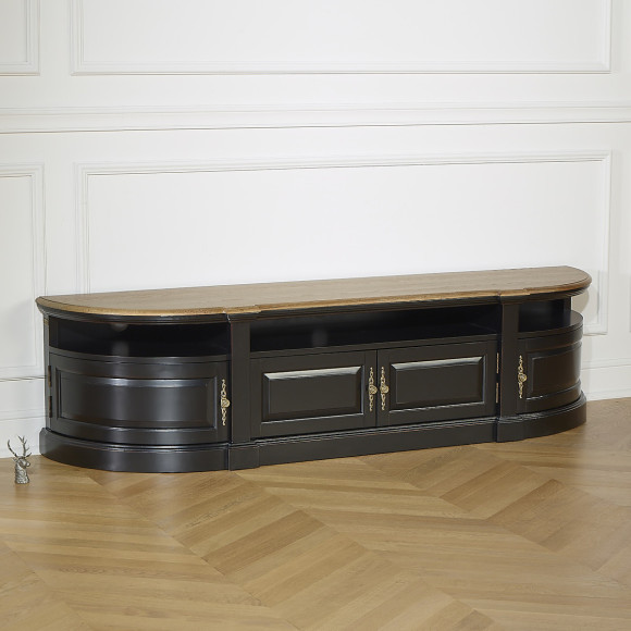 JOSEPHINE - Mobile TV shabby chic, piano in rovere, 4 ante, legno certificato FSC®