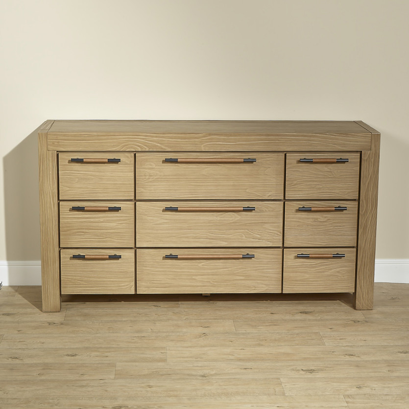 MEGÈVE – Commode en pin style contemporain, 9 tiroirs, bois certifié FSC®