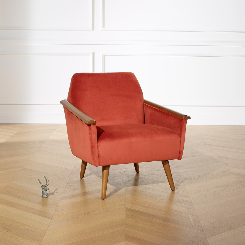 Fauteuil SANDER - Style scandinave en bois massif, bois certifié FSC®, 1 personne