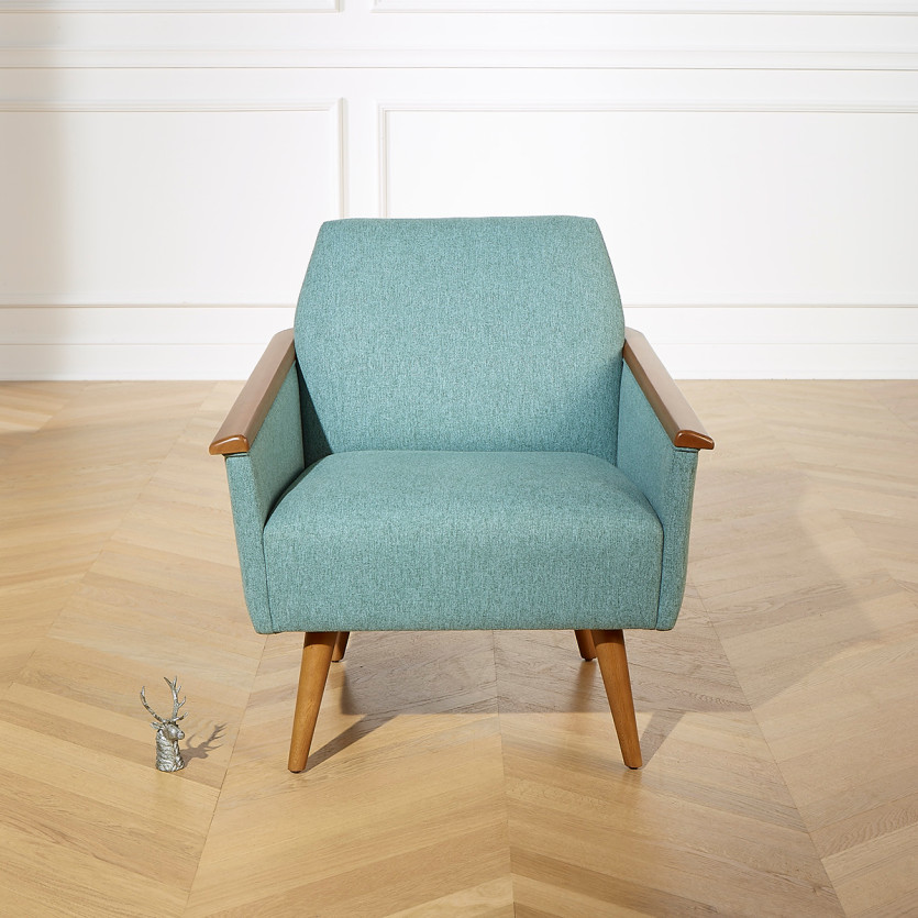 Fauteuil SANDER - Style nordique en bois massif, bois certifié FSC®, 1 place