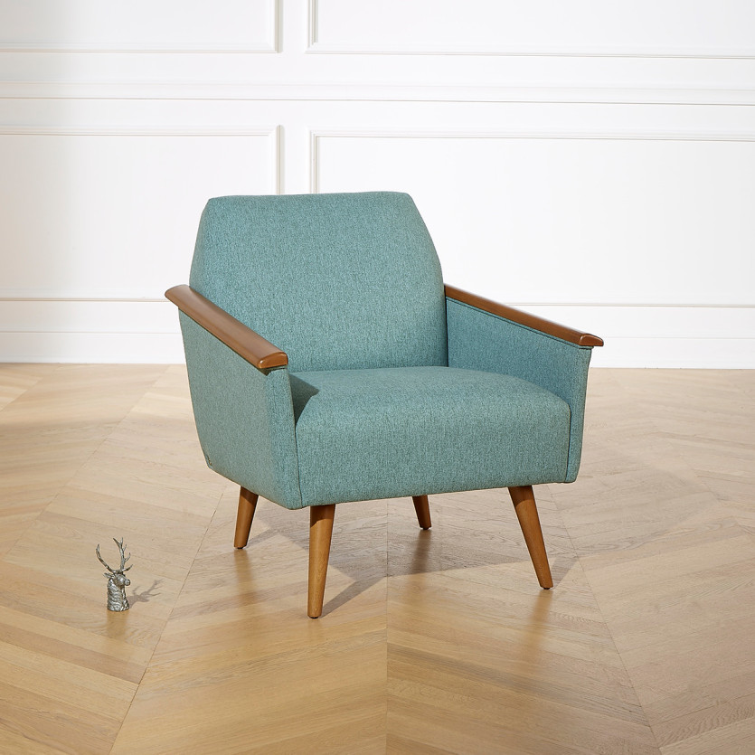 Fauteuil SANDER - Style nordique en bois massif, bois certifié FSC®, 1 place