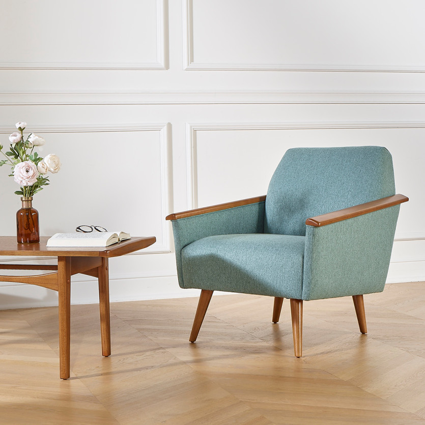 Fauteuil SANDER - Style nordique en bois massif, bois certifié FSC®, 1 place
