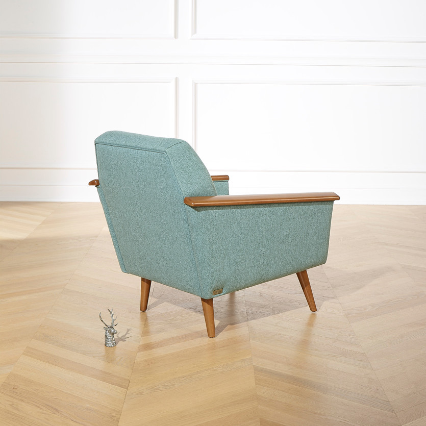 Fauteuil SANDER - Style nordique en bois massif, bois certifié FSC®, 1 place