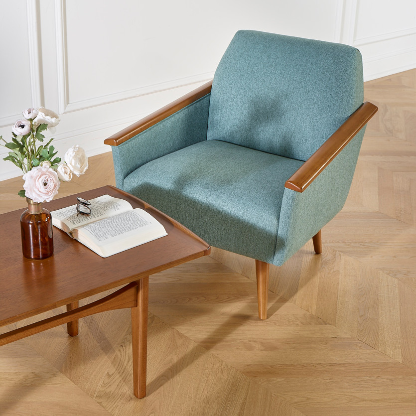 Fauteuil SANDER - Style nordique en bois massif, bois certifié FSC®, 1 place