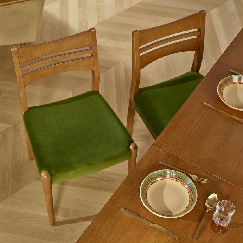 LIAM – Scandinavian style dining room chairs in solid wood, set of 2, FSC® certified wood