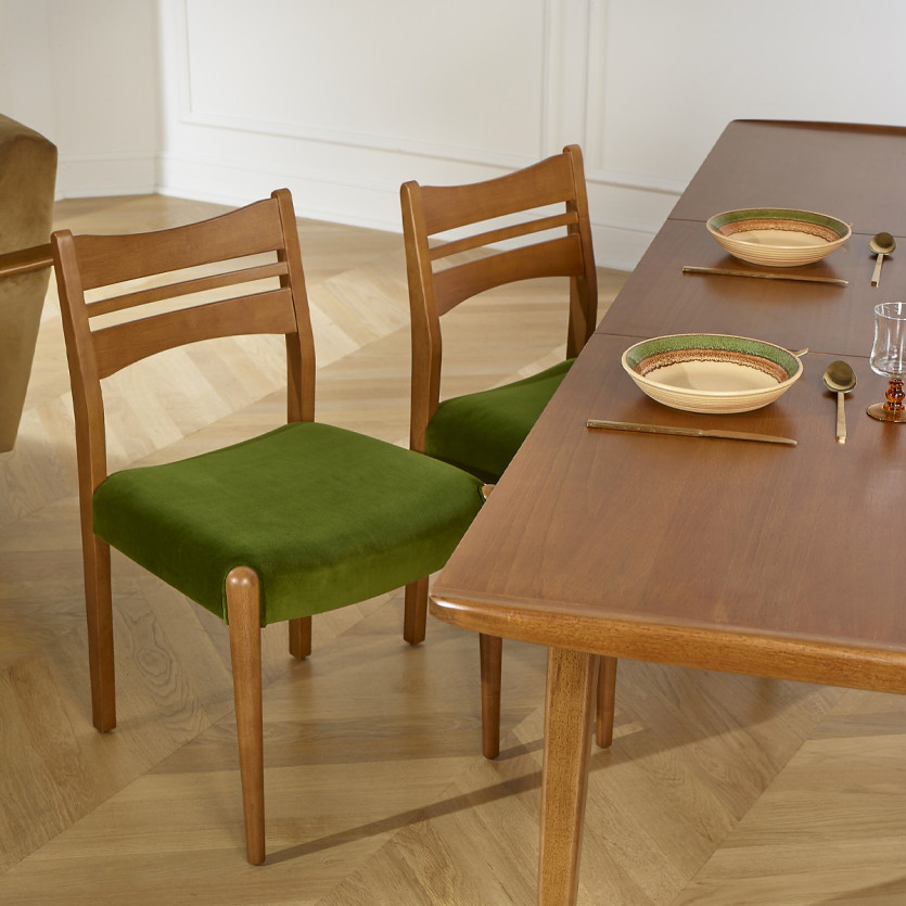LIAM – Scandinavian style dining room chairs in solid wood, set of 2, FSC® certified wood