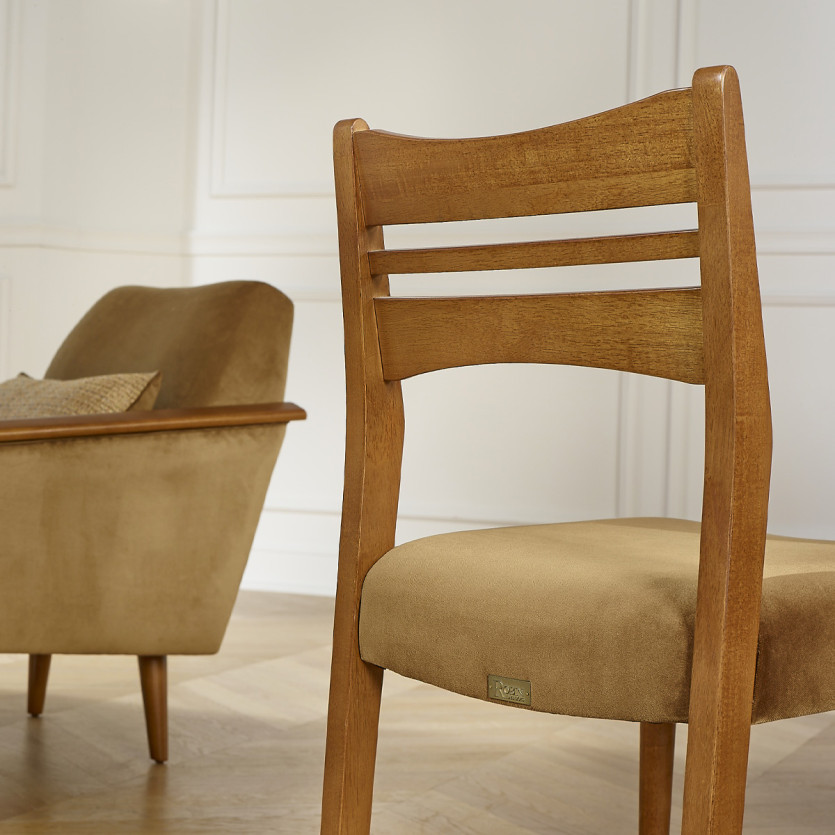 LIAM – Lot de 2 chaises salle à manger style scandinave en bois massif, bois certifié FSC®