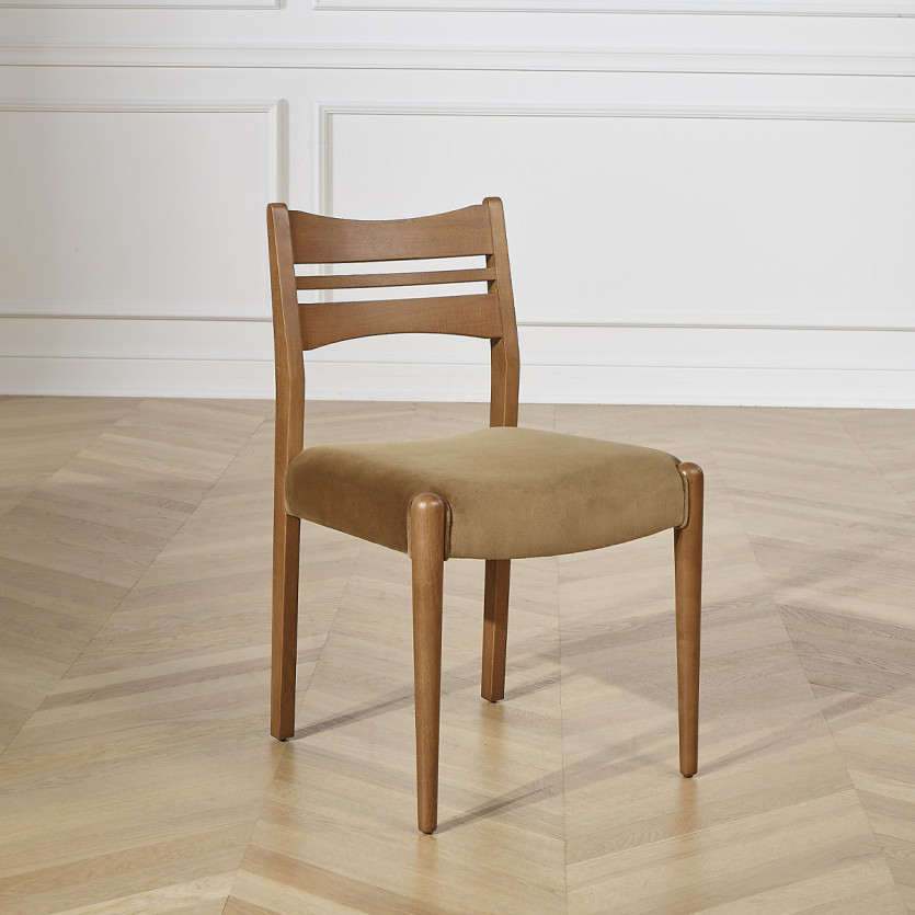 LIAM – Lot de 2 chaises salle à manger style scandinave en bois massif, bois certifié FSC®