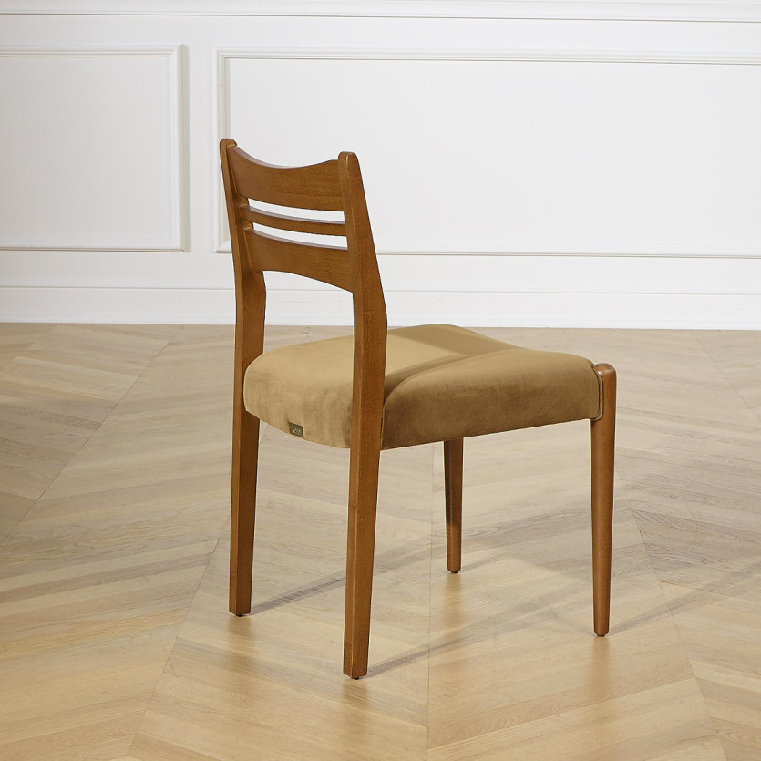 LIAM – Lot de 2 chaises salle à manger style scandinave en bois massif, bois certifié FSC®
