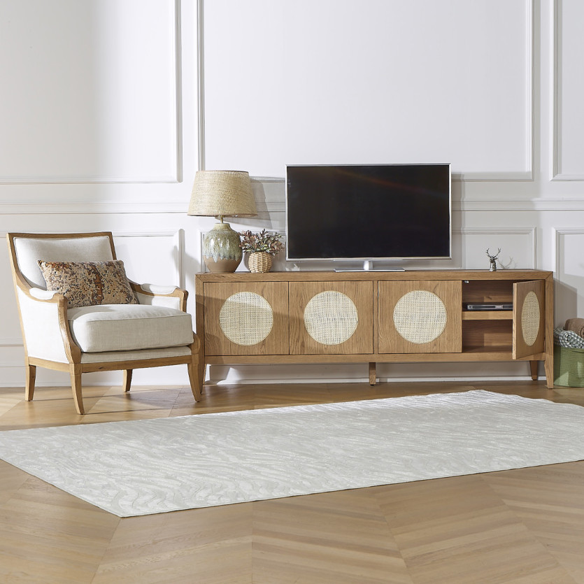 MONTANA Armchair - Contemporary style in solid oak and premium linen