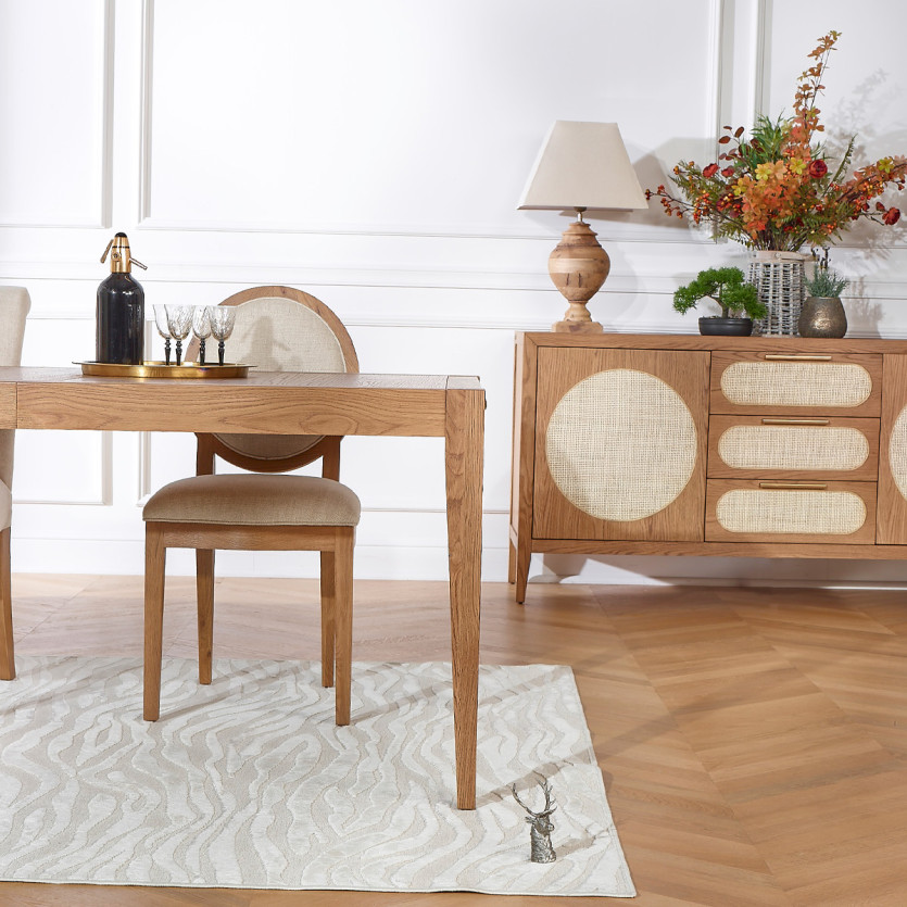 Table à manger extensible MONTANA 1R227 - Style moderne en chêne, 8/10 couverts, 167-227 x 92 cm