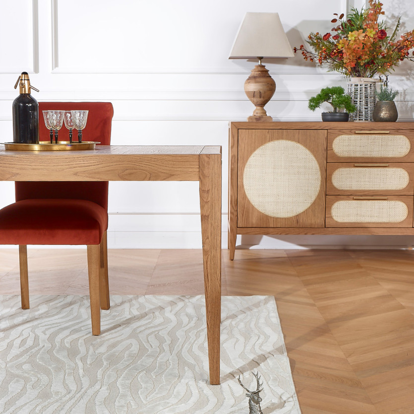 Table à manger extensible MONTANA 1R227 - Style moderne en chêne, 8/10 couverts, 167-227 x 92 cm