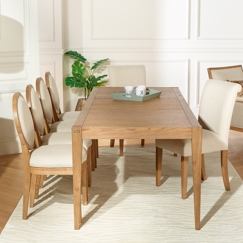 Table à manger extensible MONTANA 1R227 - Style moderne en chêne, 8/10 couverts, 167-227 x 92 cm