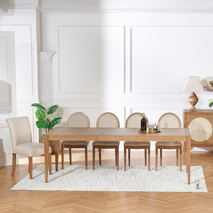 Table à manger extensible MONTANA 1R227 - Style moderne en chêne, 8/10 couverts, 167-227 x 92 cm