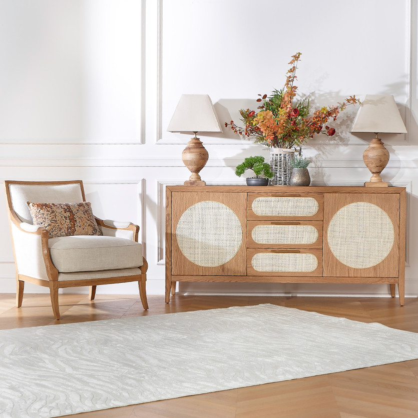MONTANA Armchair - Contemporary style in solid oak and premium linen