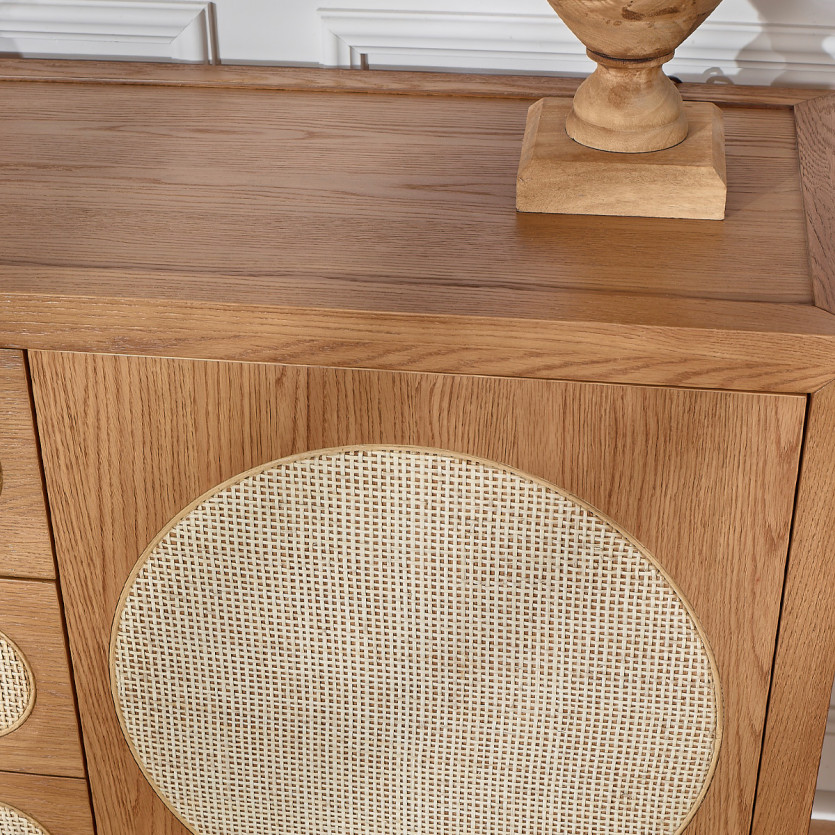 MONTANA - Sideboard aus Eiche im zeitgenössischen Stil, 2 Türen, 3 Schubladen