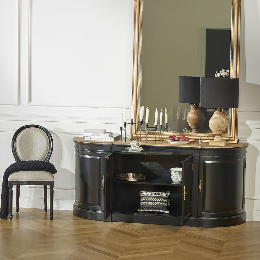 JOSEPHINE - Buffet de salle à manger romantique, 4 portes, bois certifié FSC®