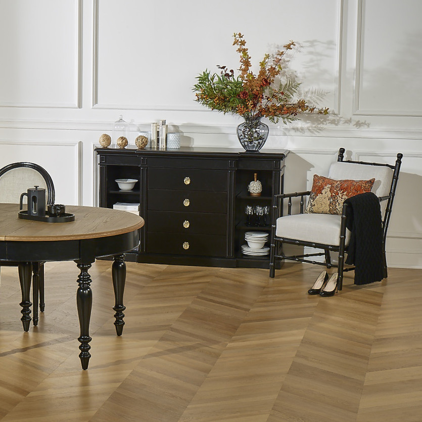VINCENT-zijtafel – Klassieke stijl, 4 lades, 6 vakken