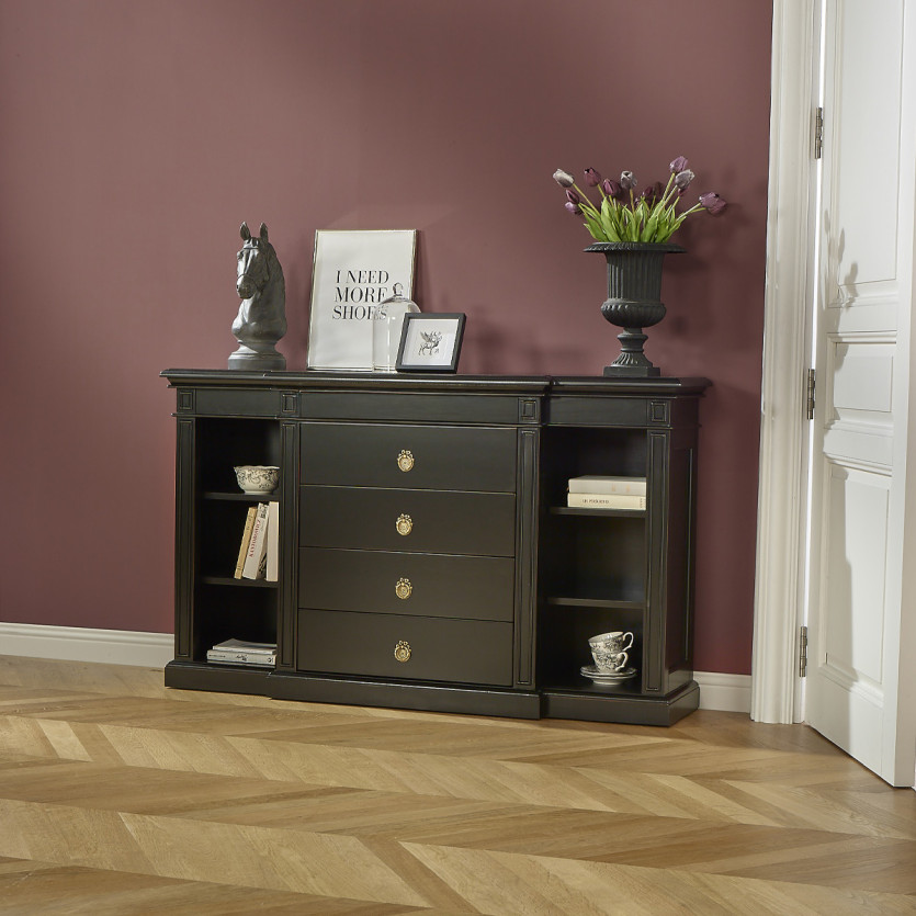 VINCENT-zijtafel – Klassieke stijl, 4 lades, 6 vakken