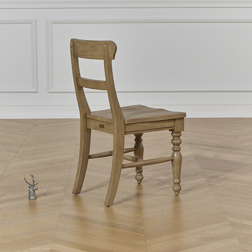 JOHNSON - Conjunto de 2 cadeiras estilo chalé em madeira maciça, madeira certificada FSC®