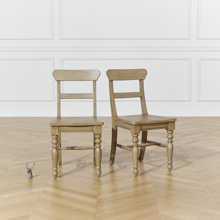 JOHNSON -  Lot de 2 chaises style chalet en bois massif, bois certifié FSC®