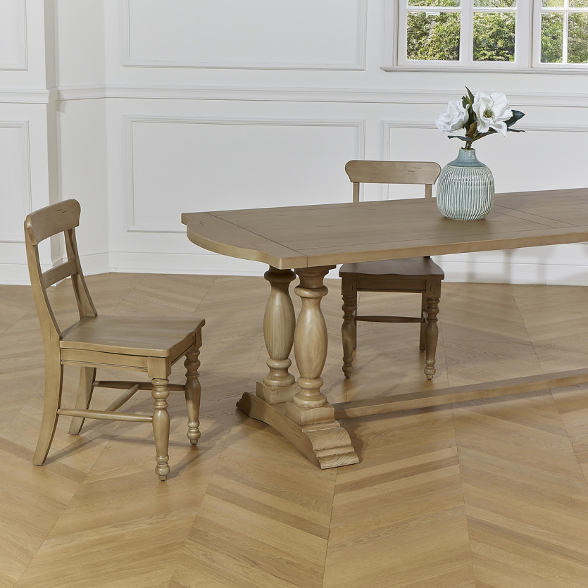 JOHNSON - Sillas de estilo moderno de madera maciza, lote de 2, madera certificada FSC®