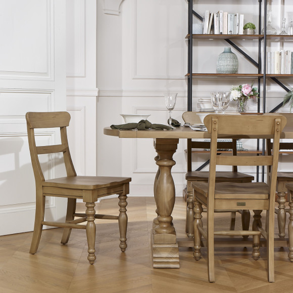 JOHNSON -  Lot de 2 chaises style chalet en bois massif, bois certifié FSC®