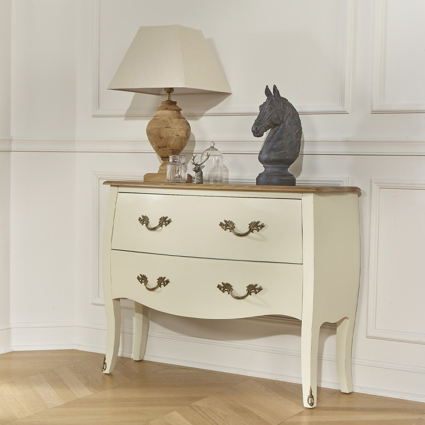 AQUITAINE - Comò, piano in rovere, 2 cassetti