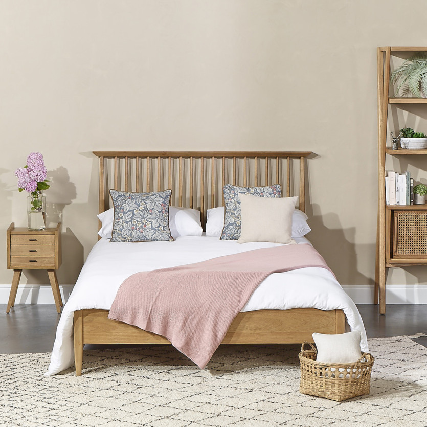 EDWARD - Vintage double bed with bars 160 x 200