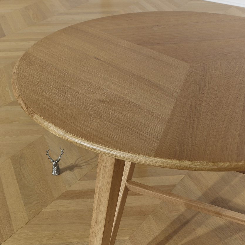 Ronde eettafel RACHEL - Eigentijdse stijl, eiken, 6 zitplaatsen