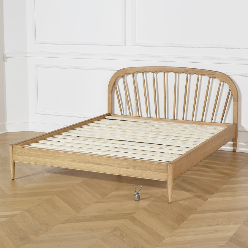 WINDSOR tweepersoonsbed - Eigentijdse stijl in eikenhout, 160 x 200