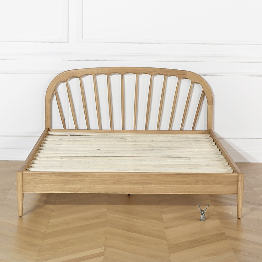 WINDSOR Double Bed - Contemporary style in oak, 160 x 200