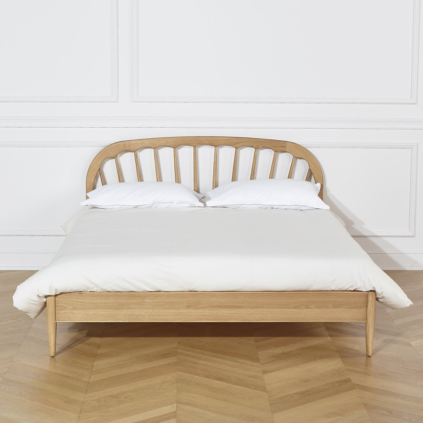 WINDSOR Double Bed - Contemporary style in oak, 160 x 200
